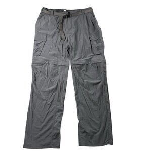 REI Pants Mens XL x‎ 34L Gray Classic Sahara Convertible Hiking Cargo Gorpcore